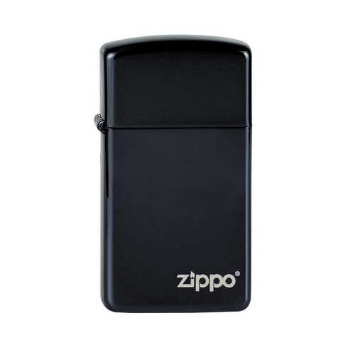Zippo Regular Ebony Zippo Logo Slim aansteker