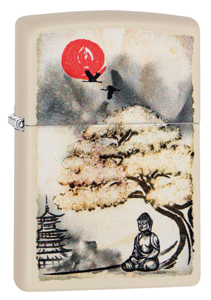 Zippo aansteker Pogoda Bonsai Buddha Design