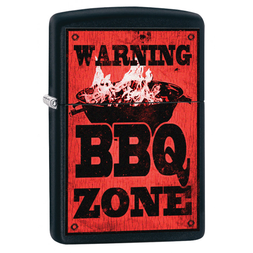 Zippo aansteker BBQ Warning Sign