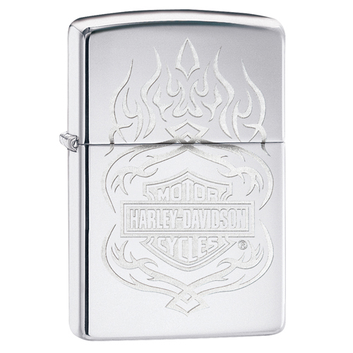 Zippo aansteker Harley-Davidson Logo in Flame