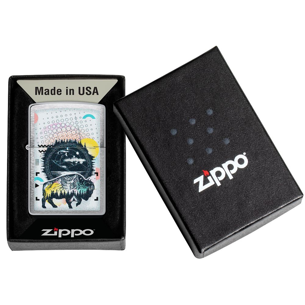 Zippo Bison Design CI aansteker 6