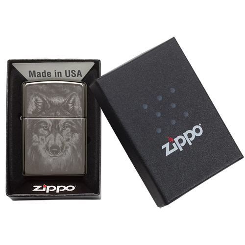 Zippo aansteker Wolf verpakking