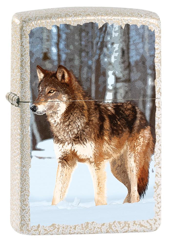 Zippo Wolf in Snowy Forest Design