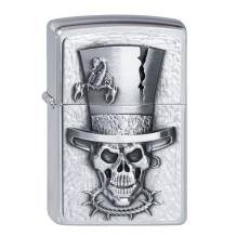 Zippo Top Hat Skull Emblem aansteker