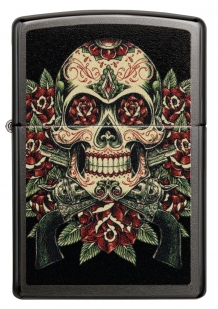 Zippo aansteker Skull Roses Design