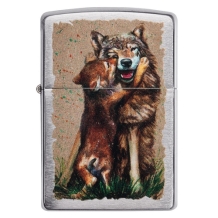 Zippo aansteker Wolf and Pup