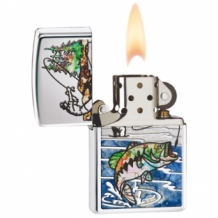 Zippo aansteker Fisherman in Fuzion hoogglans