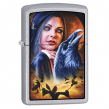 Zippo aansteker Mazzi - Girl and Ravens