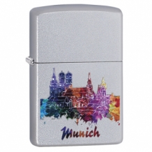 Zippo aansteker Munich watercolor