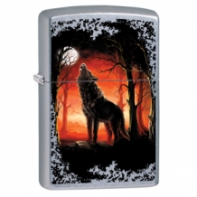 Zippo aansteker Wolf Moon Trees