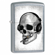 Zippo aansteker headphone skull
