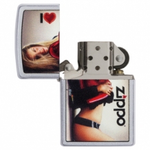 Zippo aansteker Mazzi - I love Zippo open