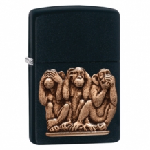 Zippo aansteker three monkeys