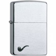 Zippo pijp aansteker chroom brush finish