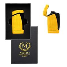 Myon double jet sigarenaansteker met punch geel