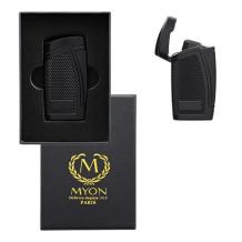 Myon double jet sigarenaansteker met punch zwart