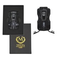 Zwarte Myon Le Camp sigarenaansteker met dubble jetflame en 2 sigaren punchers