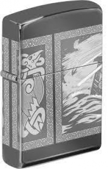 Zippo aansteker Viking drakkar Front