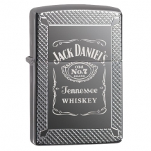 Zippo aansteker Jack Daniels Label Armor Case Black Ice