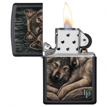 Zippo aansteker Lisa Parker - Loyal Companions open