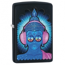 Zippo aansteker peace Buddha with headphones
