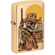 Zippo benzine aansteker Wild West Skeleton Design