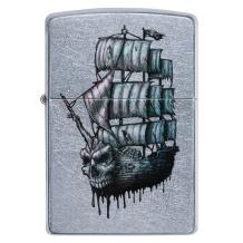 Zippo Pirate ship skull tattoo aansteker