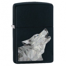Zippo aansteker Polygonal Wolf Design