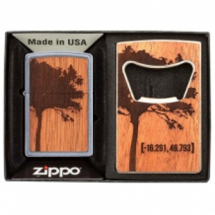 Zippo Aansteker en flesopener Woodchuck