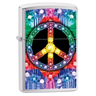 Zippo aansteker Gemed Peace Sign