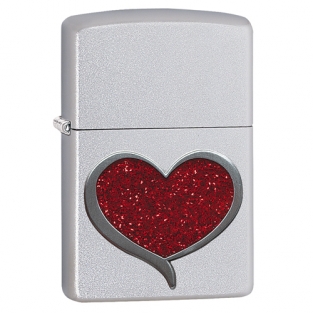 Zippo aansteker Glitter heart