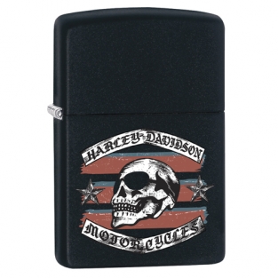 Zippo aansteker Harley-Davidson Skull Black