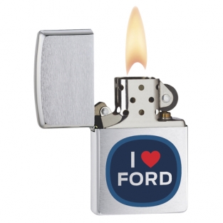 Zippo aansteker I Love Ford Chroom