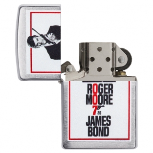 Zippo aansteker James Bond Roger Moore open