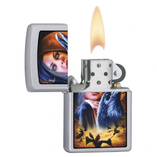 Zippo aansteker Mazzi - Girl and Ravens satin