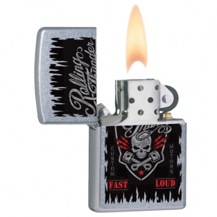 Zippo aansteker Rolling Thunder street Chroom