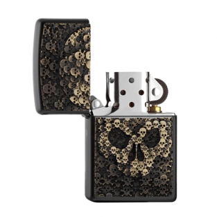 Zippo aansteker Skulls in Skull zwart