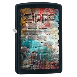 Zippo aansteker grunge brick wall