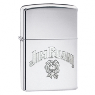 Zippo aansteker Jim Beam logo Highpolish