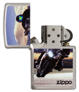 Zippo aansteker Motor Bike open