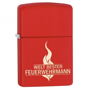 Zippo aansteker Welt Bester Feuerwehrmann Red