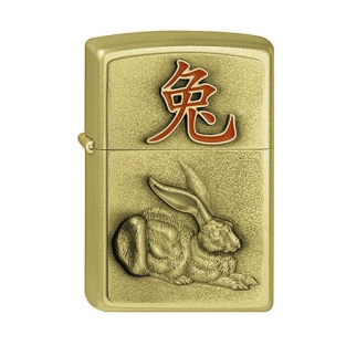 Zippo aansteker 2023 Year of the Rabbit Brass