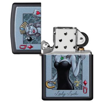 Zippo Lady Luck aansteker open