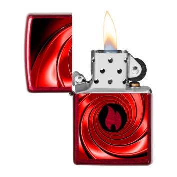 Zippo Red Swirl Design Aansteker 2