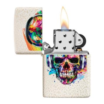 Aansteker Zippo skull headphones design