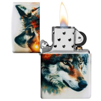 Zippo wolf en gebergte aansteker