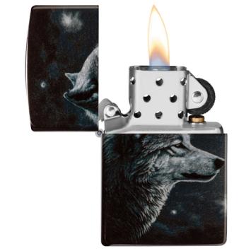 Zippo Wolf in maanlicht aansteker