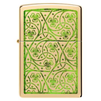 Zippo aansteker Clover Leaves Design 2