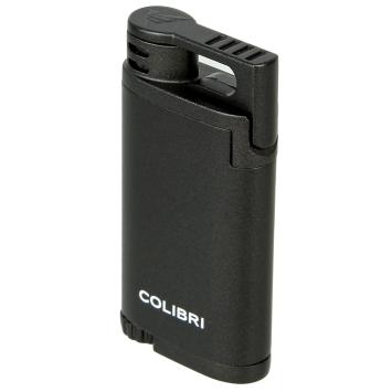 Colibri aansteker Single Jetflame Belmont Metallic Black Schuinaanzicht