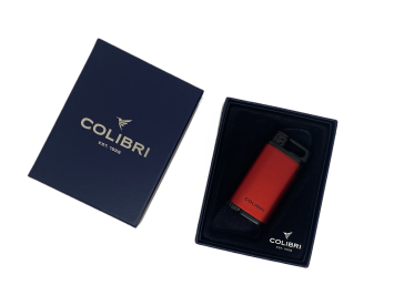 Colibri aansteker Single Jetflame Belmont Metallic Red Black 6